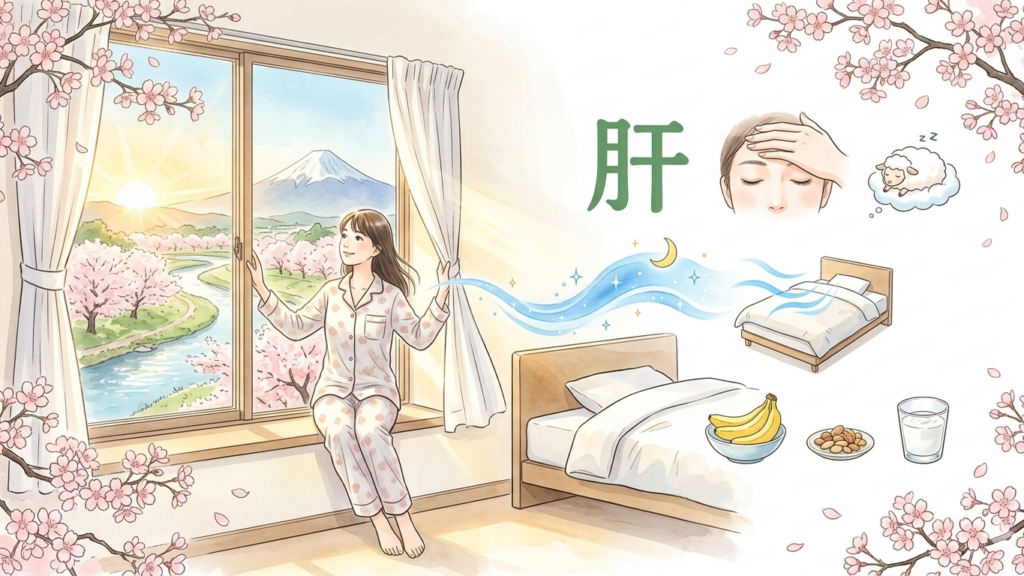 東洋医学で読み解く【春の睡眠改善】眠れない原因は「肝」の昂ぶり？