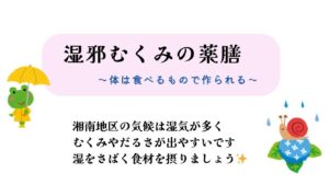 【湘南の湿気対策】身近な食材でできる「湿邪（しつじゃ）むくみの薬膳」